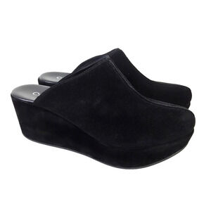 Cordani Jules Suede Platform Mules Clogs Wedged Heels Sz 38 US 7.5